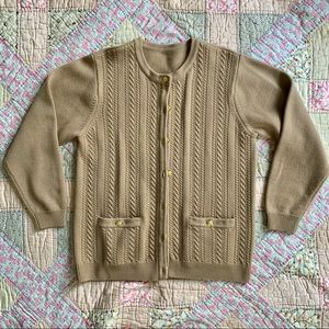 Vintage Talbots wool cable cardigan